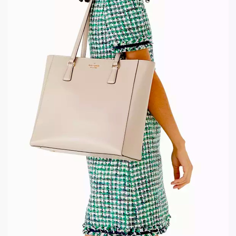 Kate Spade Perry Laptop Tote in Tusk- Leather-Brand New w/o Tags👜♠️